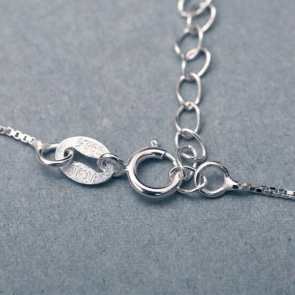 NEW 925 Sterling Silver Simple Bar Necklace N - Picture 8 of 8